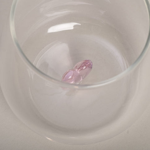 Verre à boire forme cœur rose (VE = 6 pcs)