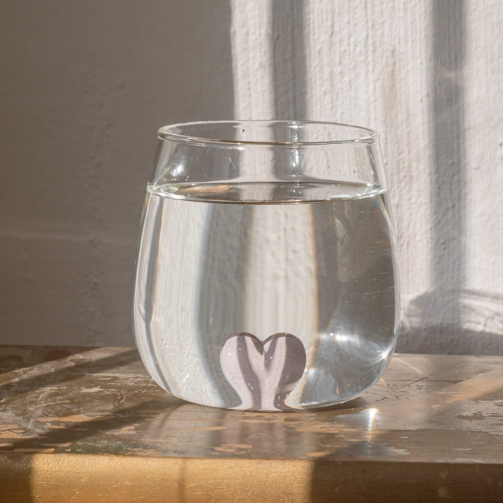 Verre à boire forme cœur rose (VE = 6 pcs)