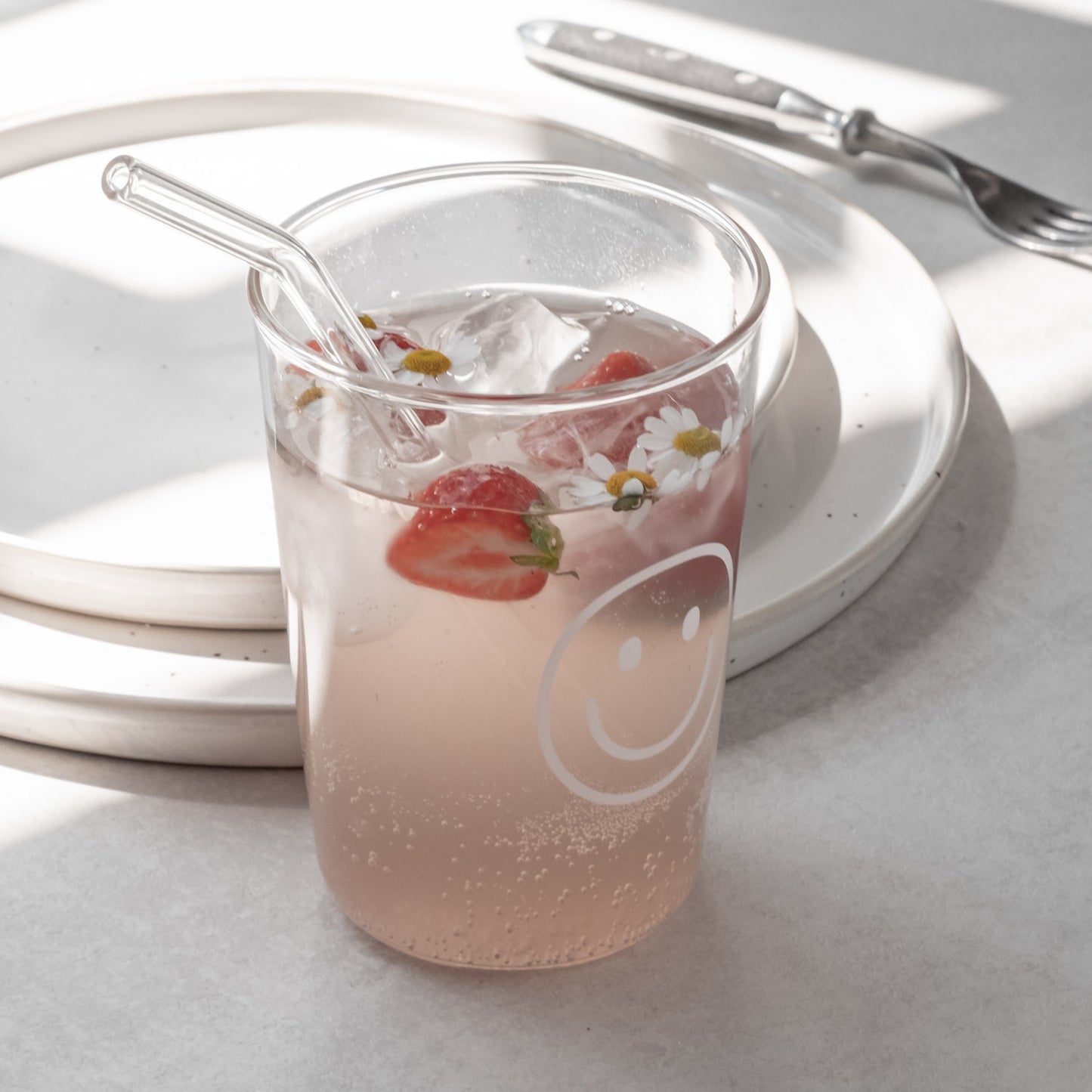 Drinking glass Smiley white (VE = 6 pcs)