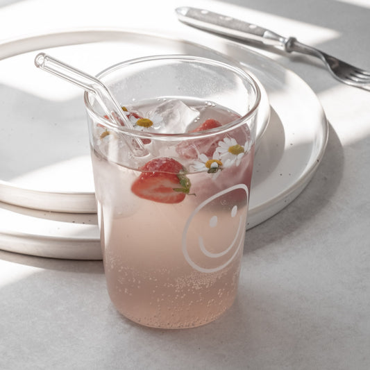 Verre à boire Smiley blanc (VE = 6 Stk)