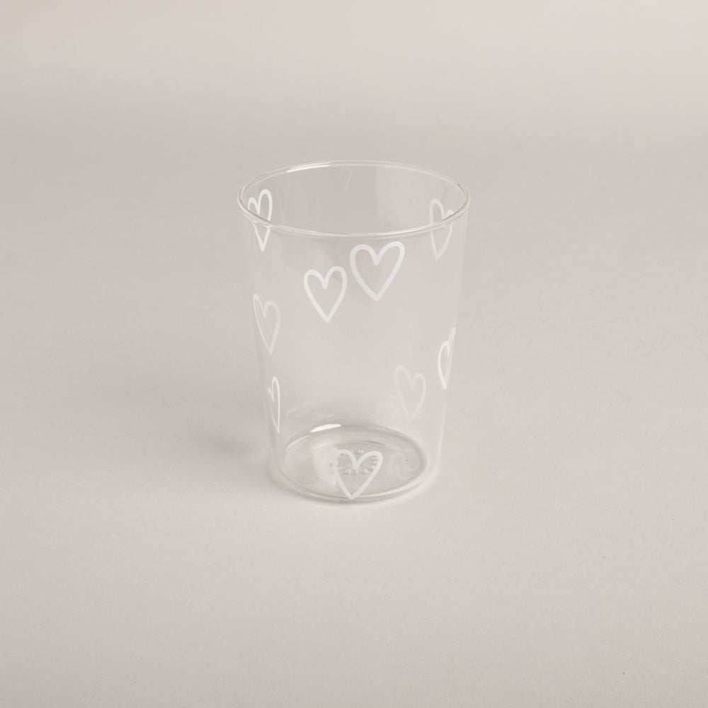 Verre à boire cœurs blanc (VE = 6 pcs)