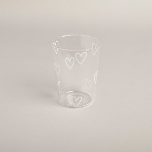 Verre à boire cœurs blanc (VE = 6 pcs)