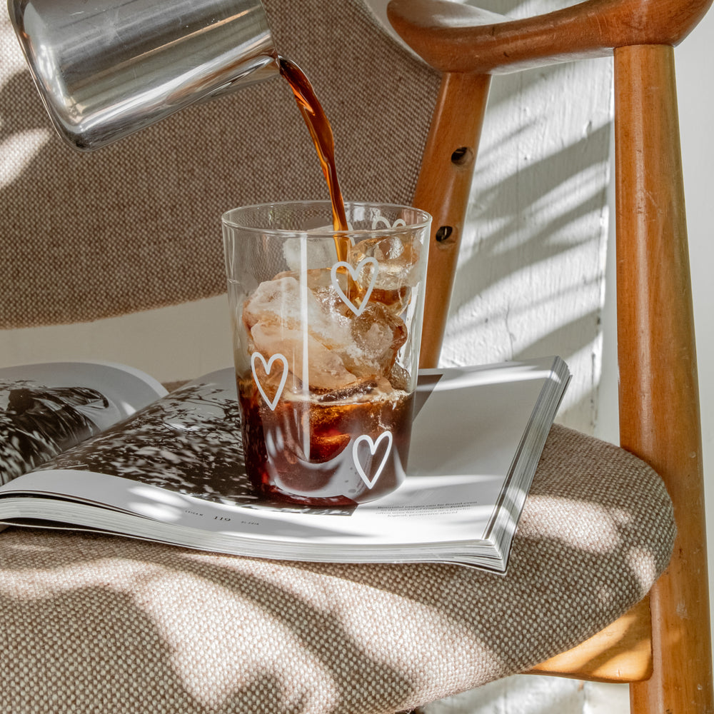 Verre à boire cœurs blanc (VE = 6 pcs)