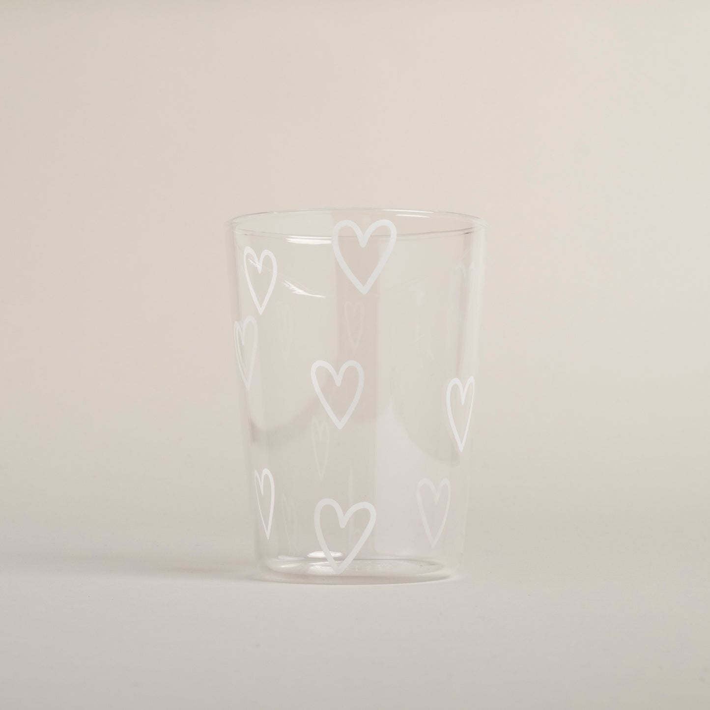 Verre à boire cœurs blanc (VE = 6 pcs)