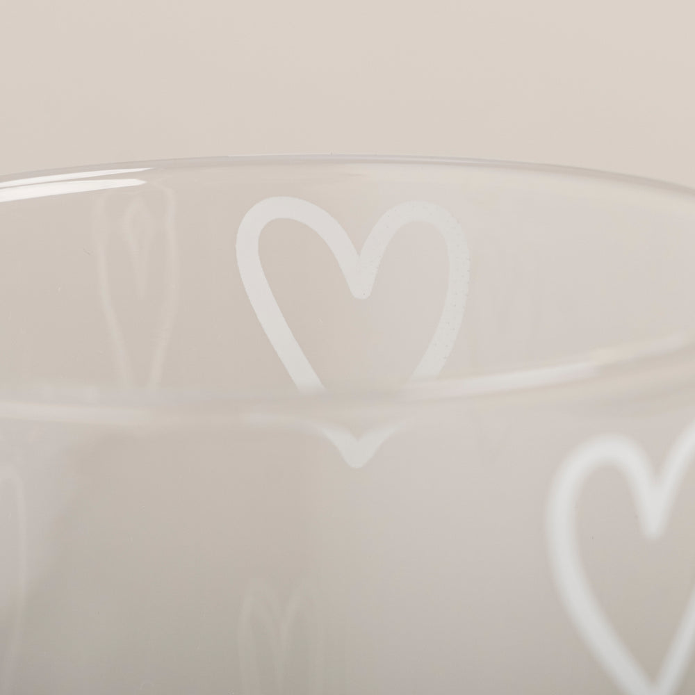 Verre à boire cœurs blanc (VE = 6 pcs)