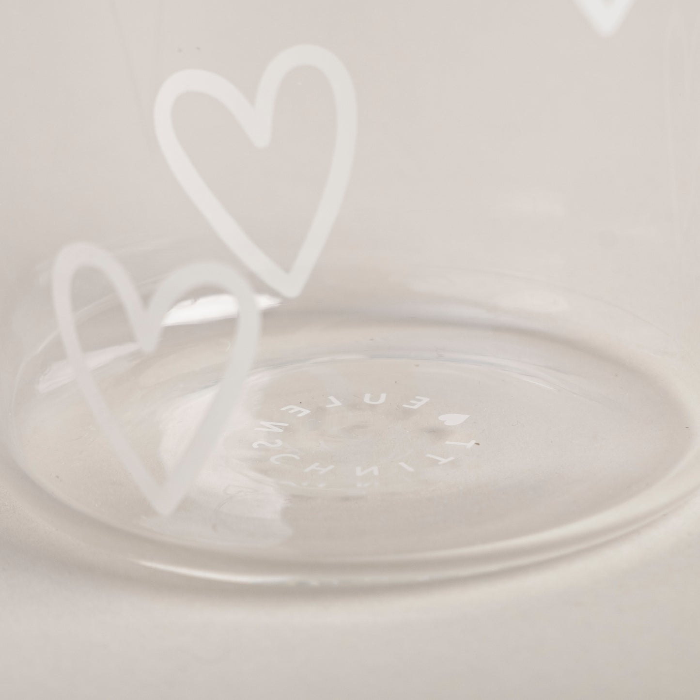 Verre à boire cœurs blanc (VE = 6 pcs)
