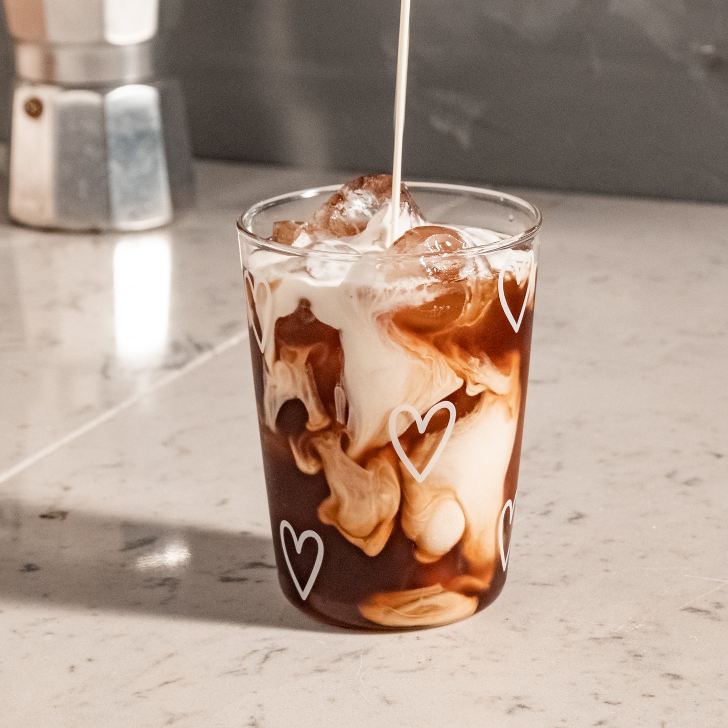 Verre à boire cœurs blanc (VE = 6 pcs)