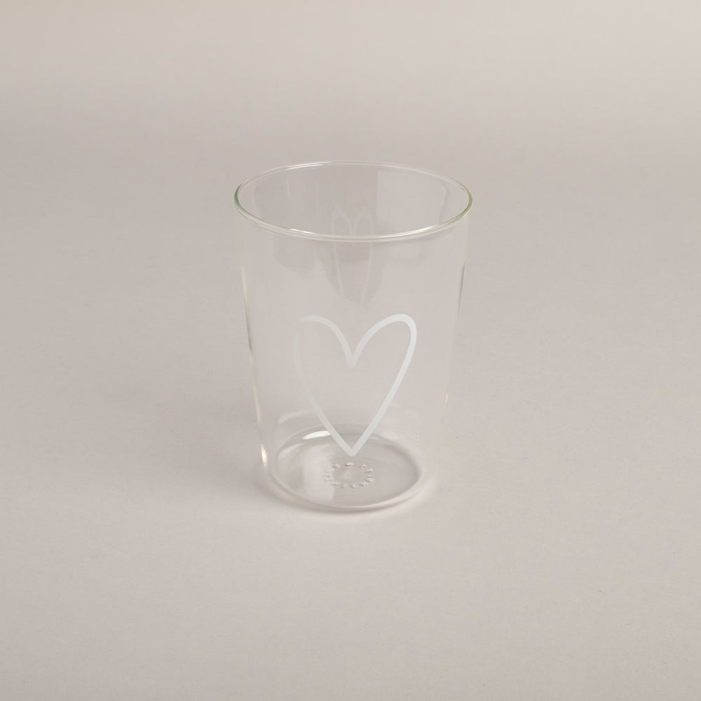 Verre à boire cœur blanc (VE = 6 pcs)