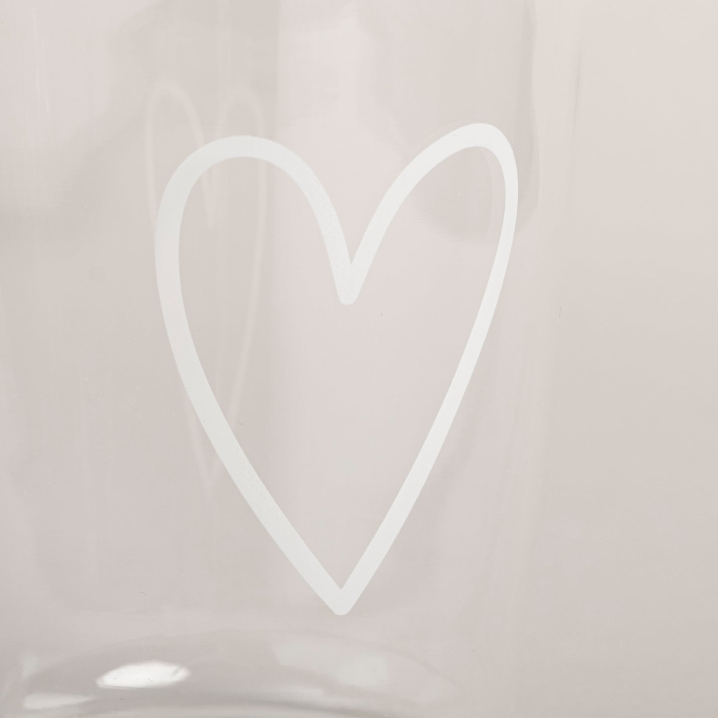 Verre à boire cœur blanc (VE = 6 pcs)