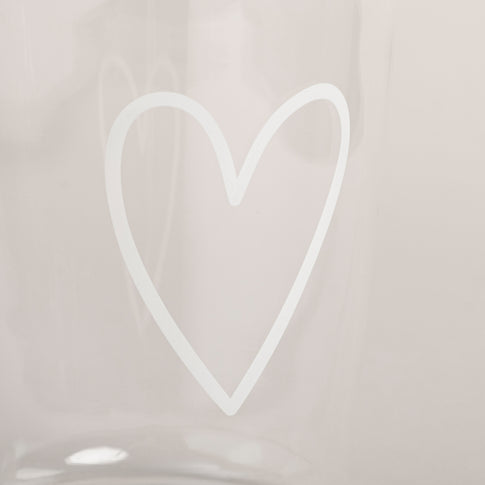 Verre à boire cœur blanc (VE = 6 pcs)