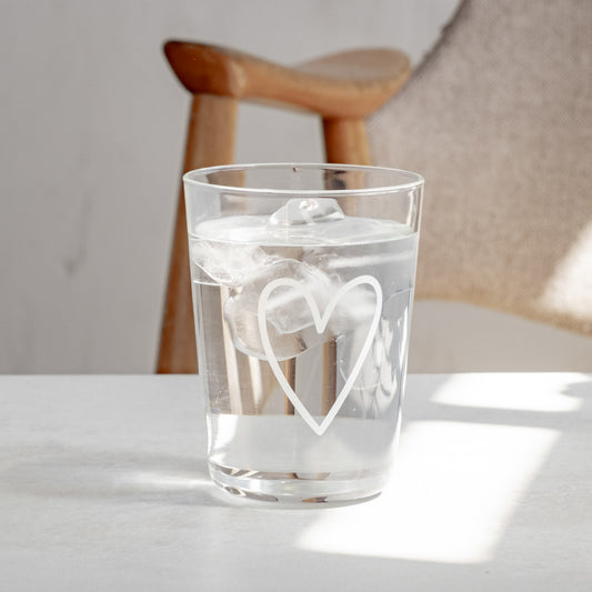 Verre à boire cœur blanc (VE = 6 pcs)