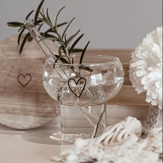 Verre à bulles cœur (VE = 6 pcs)