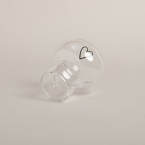 Bubble Glas Herz (VE = 6 Stk)
