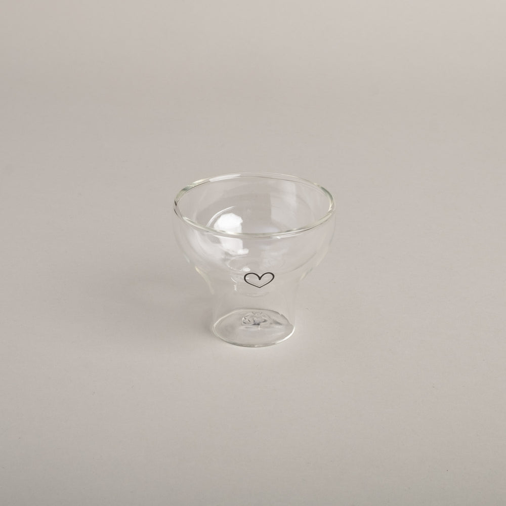 Verre double paroi cœur 100ml (VE = 6 pcs)