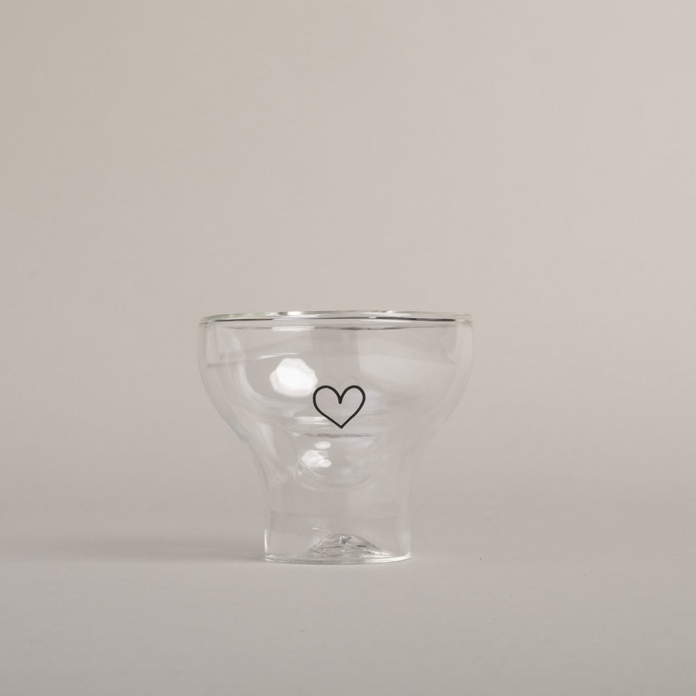Verre double paroi cœur 100ml (VE = 6 pcs)