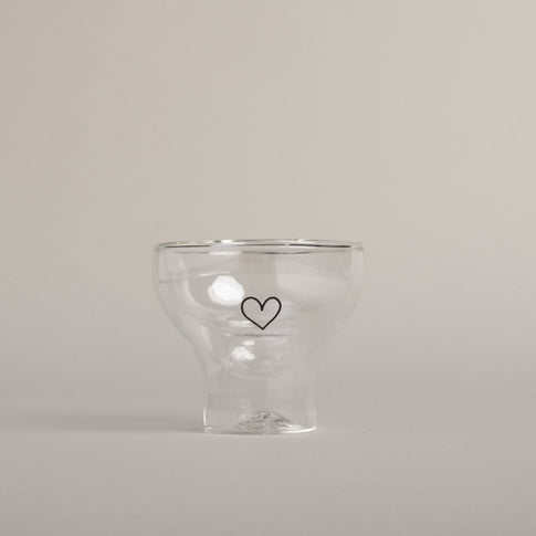 Verre double paroi cœur 100ml (VE = 6 pcs)