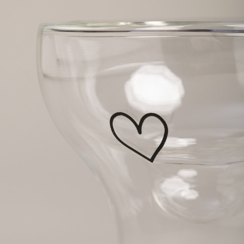Verre double paroi cœur 100ml (VE = 6 pcs)