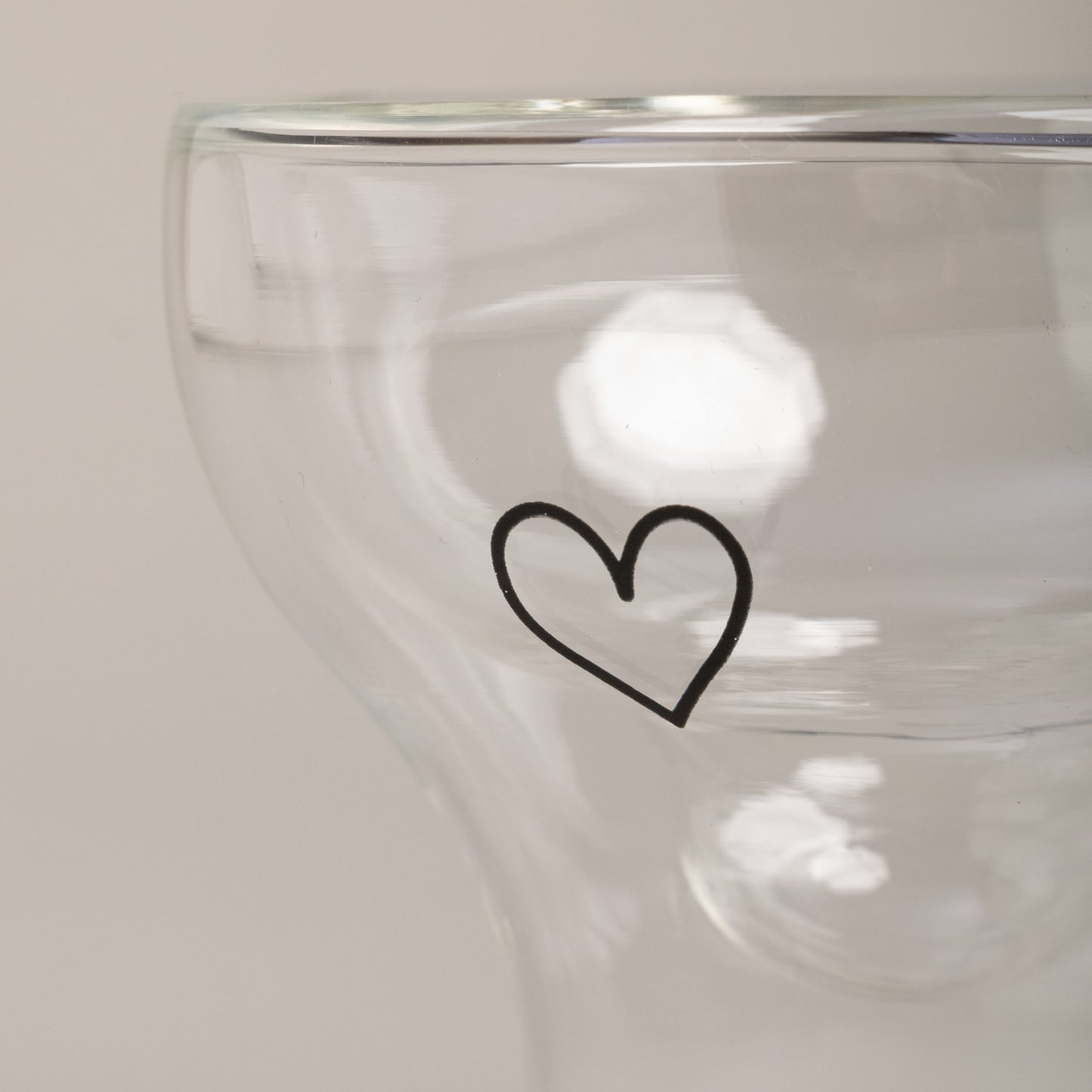 Verre double paroi cœur 100ml (VE = 6 pcs)