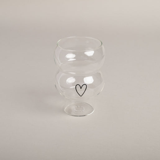 Double Bubble Glas Herz (VE = 6 Stk)