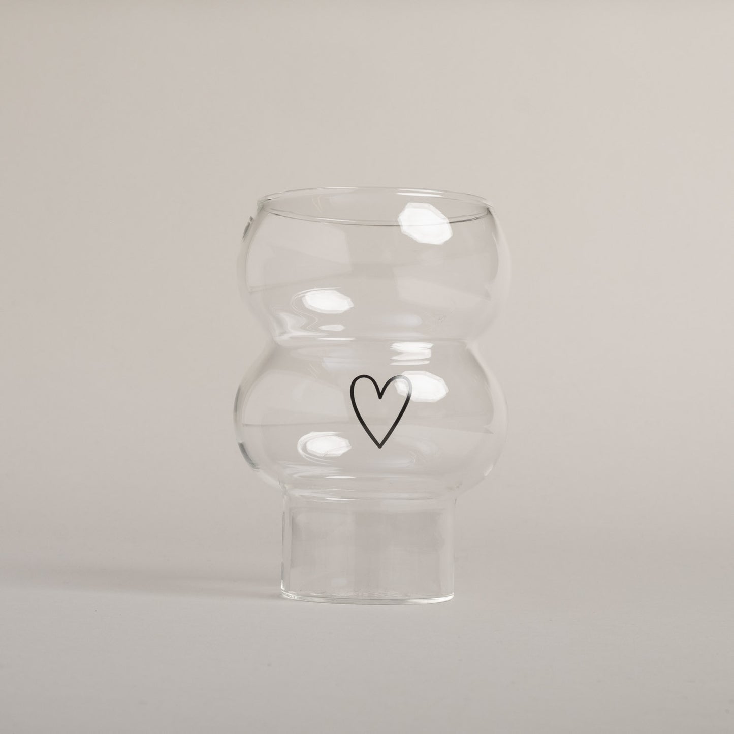 Double Bubble Verre Cœur (VE = 6 pcs)
