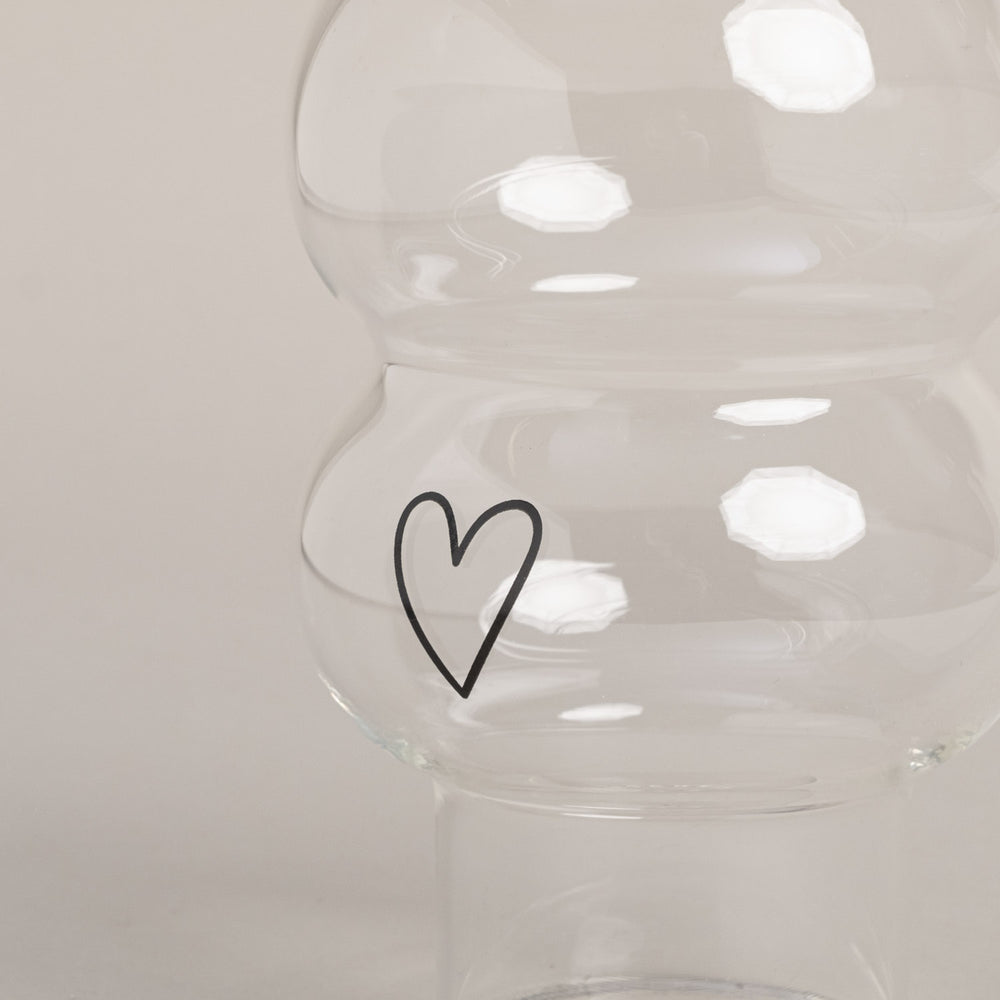Double Bubble Verre Cœur (VE = 6 pcs)