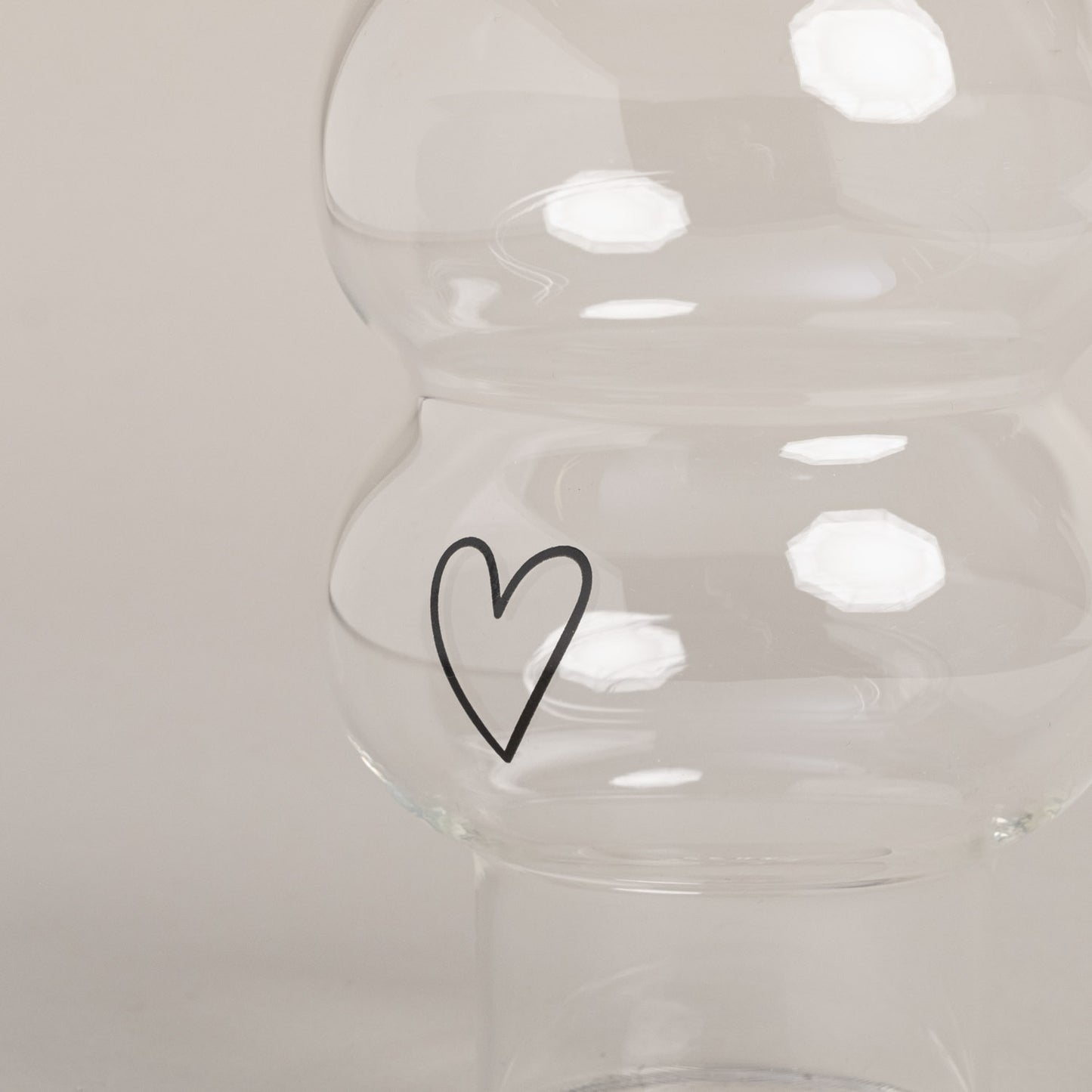 Double Bubble Verre Cœur (VE = 6 pcs)