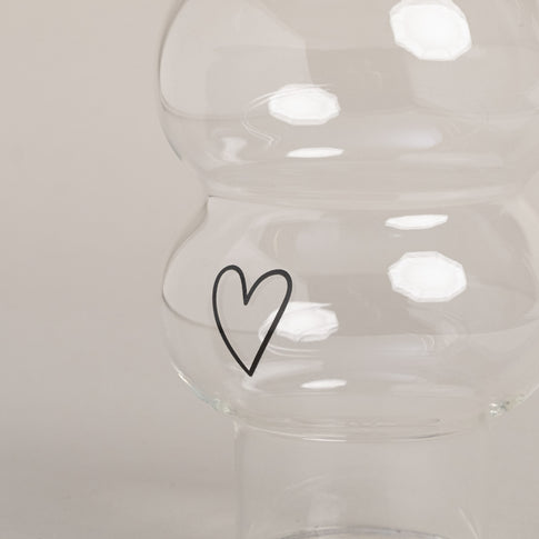 Double Bubble Verre Cœur (VE = 6 pcs)