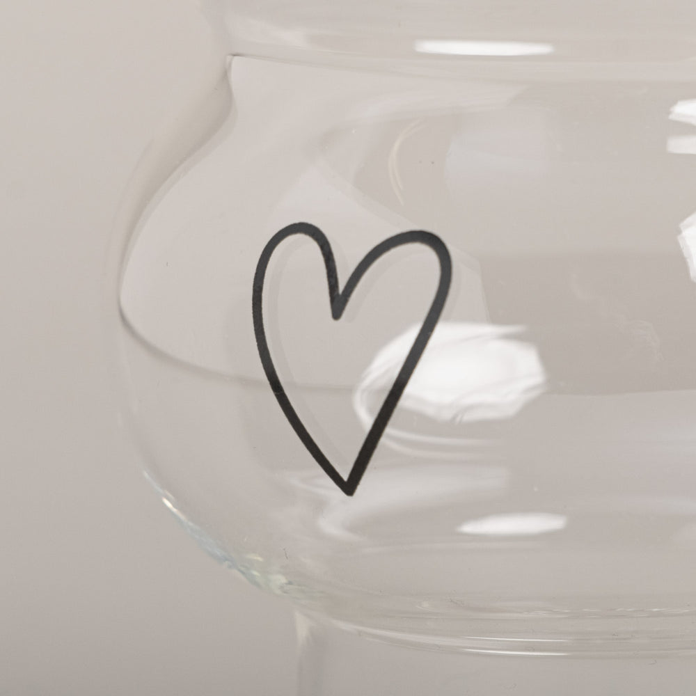 Double Bubble Verre Cœur (VE = 6 pcs)