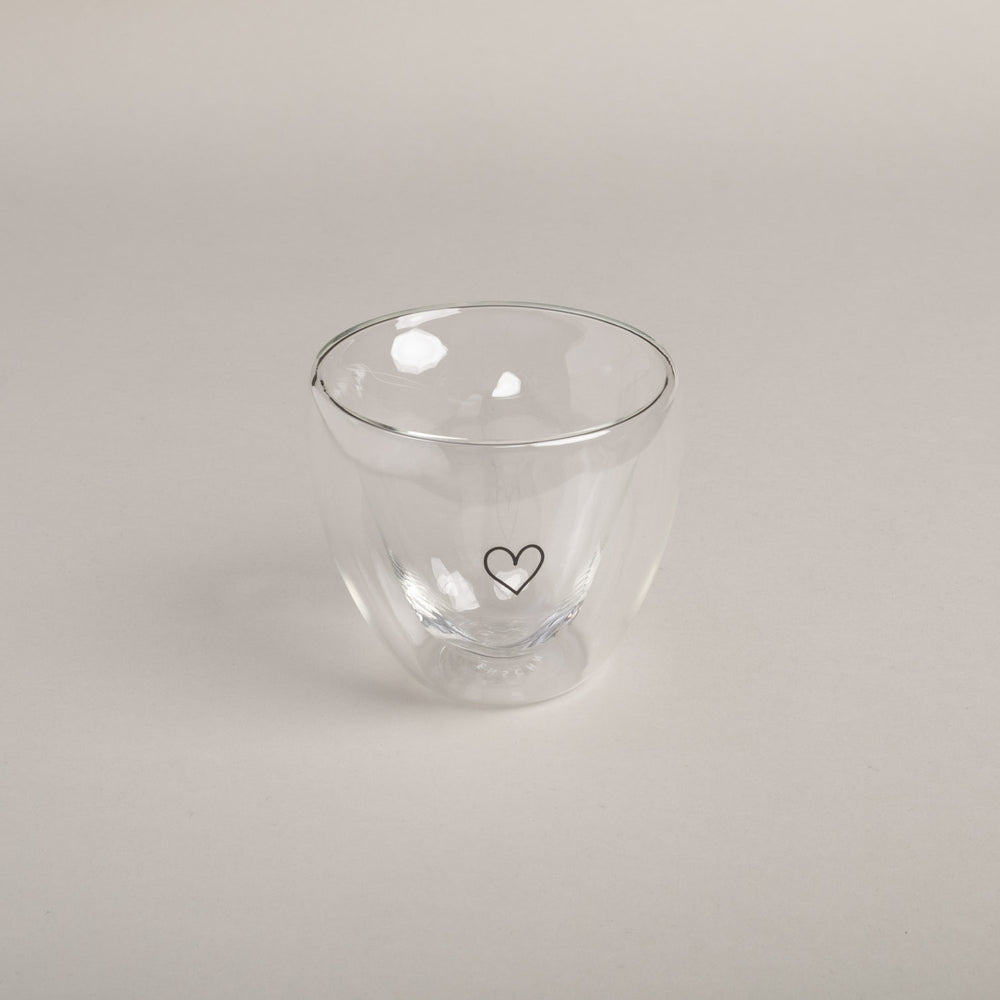 Verre cœur à double paroi cœur 200ml (VE = 6 pcs)