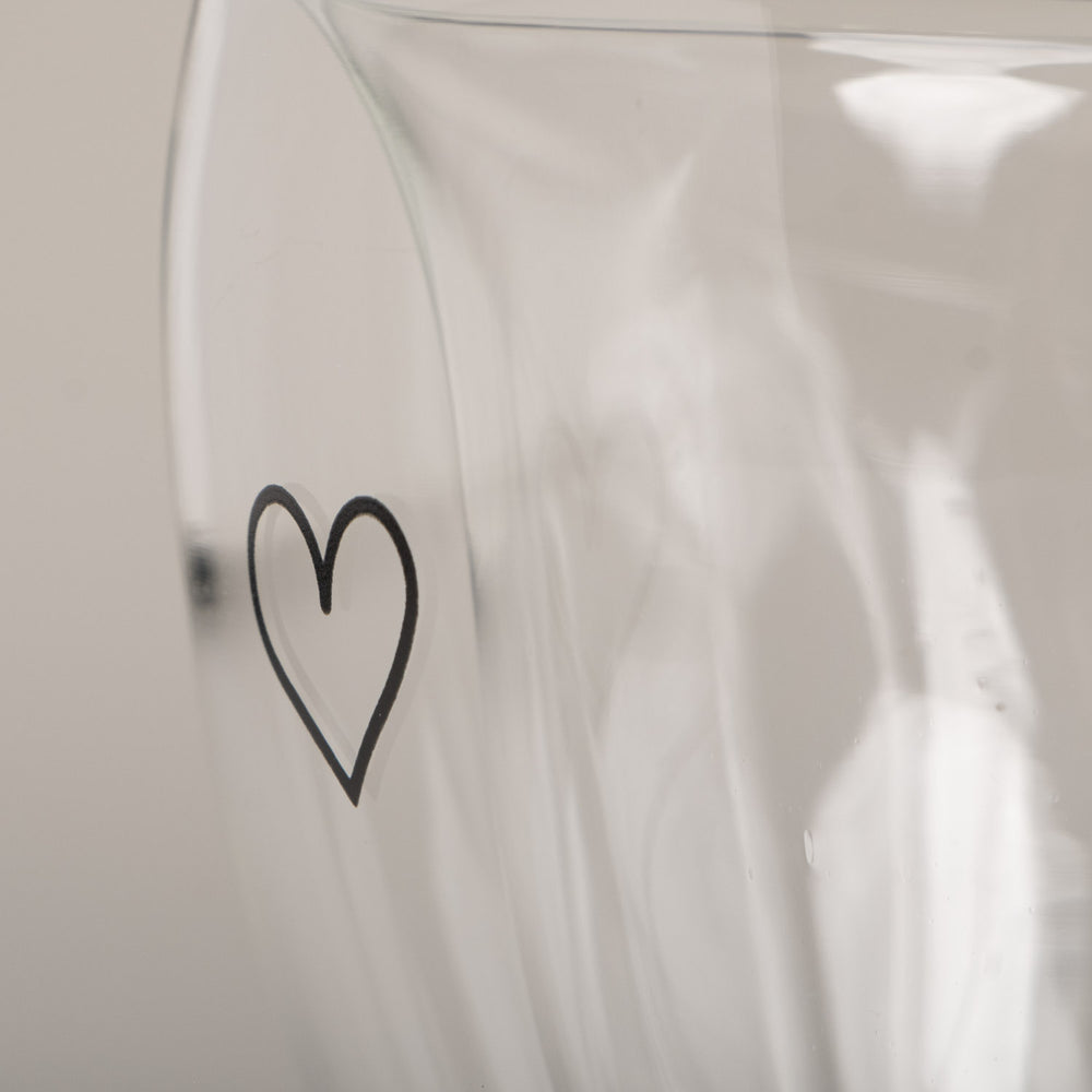 Verre cœur à double paroi cœur 200ml (VE = 6 pcs)