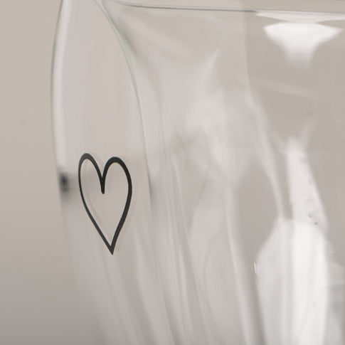 Verre cœur à double paroi cœur 200ml (VE = 6 pcs)