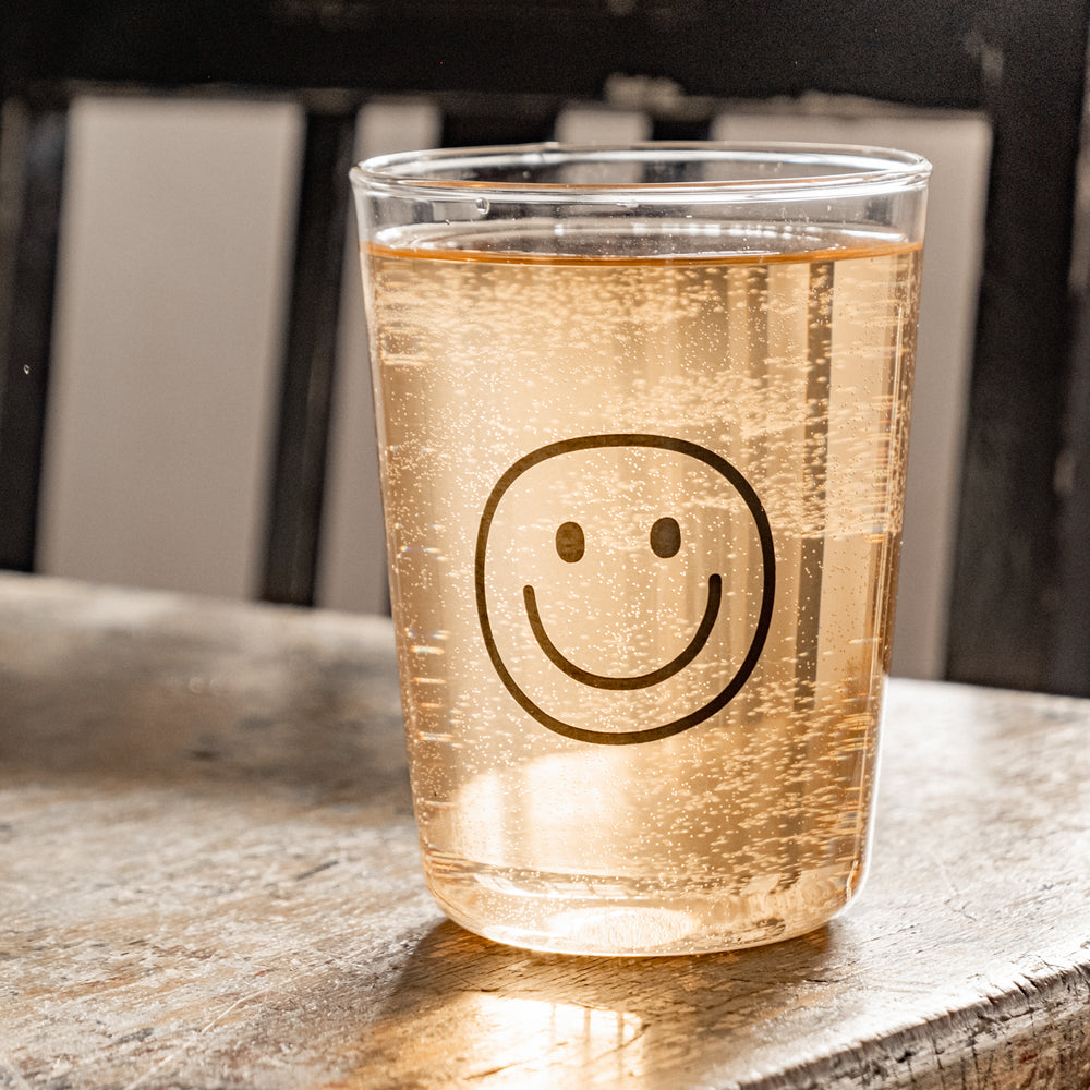 Drinking glass Smiley black (VE = 6 pcs)