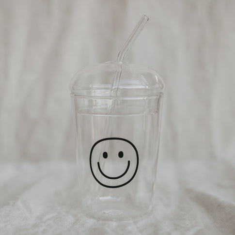 Drinking glass Smiley black (VE = 6 pcs)