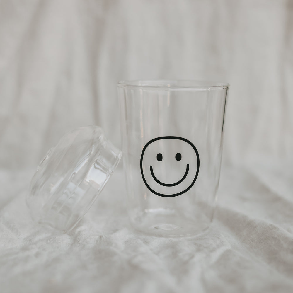 Drinking glass Smiley black (VE = 6 pcs)