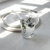 Drinking glass hearts black (pack = 6 pcs)