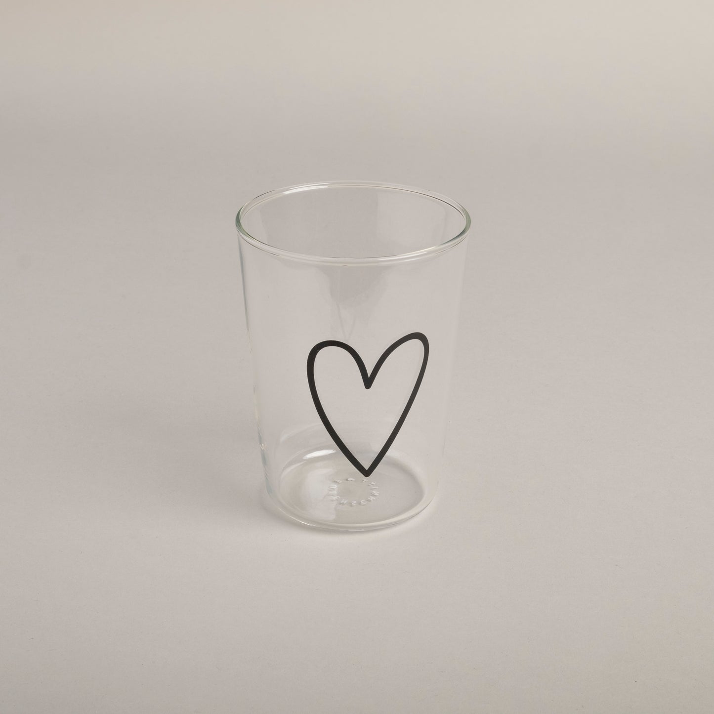 Drinking glass heart black (VE = 6 pcs)