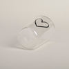 Drinking glass heart black (VE = 6 pcs)