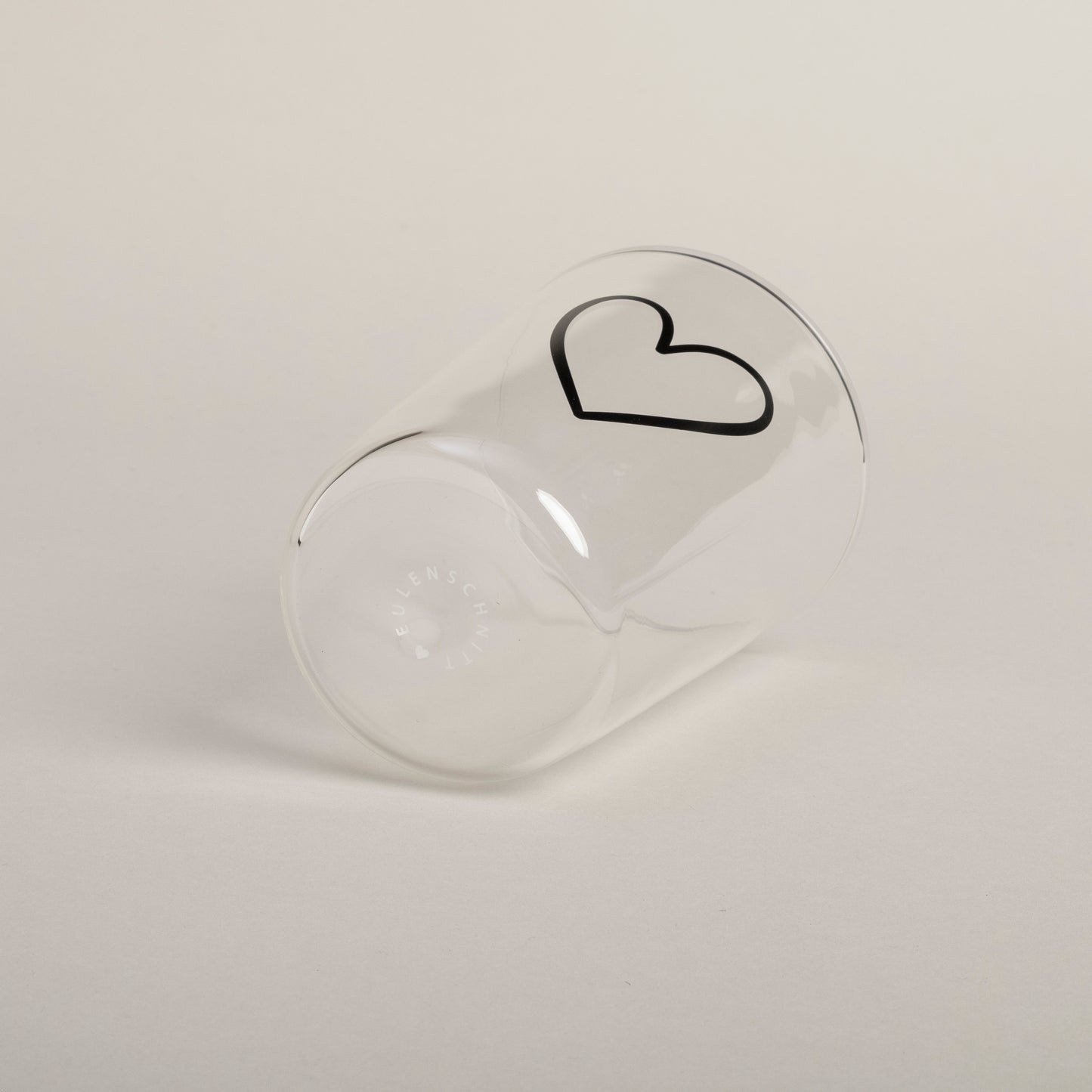 Drinking glass heart black (VE = 6 pcs)