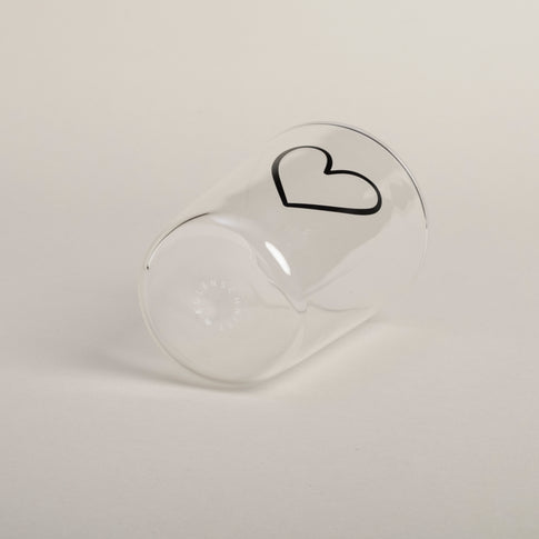 Drinking glass heart black (VE = 6 pcs)