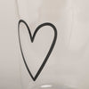 Drinking glass heart black (VE = 6 pcs)