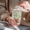 Drinking glass heart black (VE = 6 pcs)