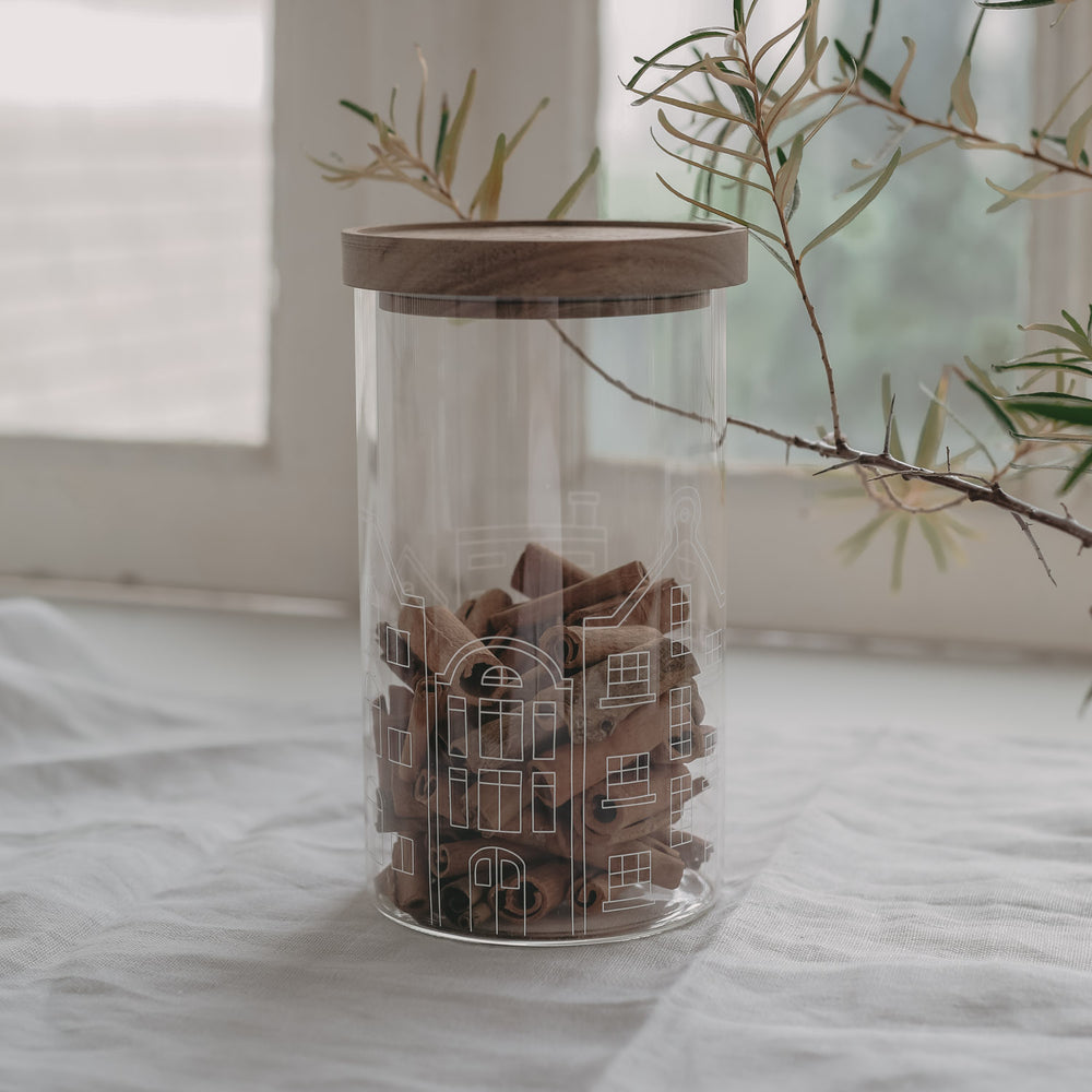 Storage jar houses 19cm (pack = 4 pcs)