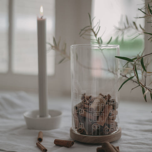 Storage jar houses 19cm (pack = 4 pcs)