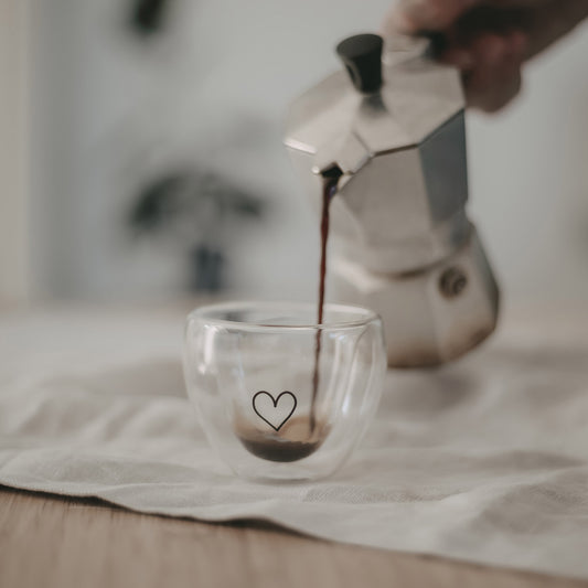 Verre cœur à double paroi cœur 50ml (VE = 6 pcs)