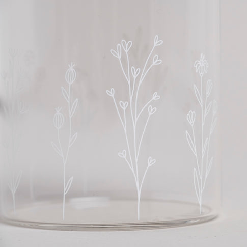 Mini storage jar flower meadow 9cm (VE = 8 pcs)