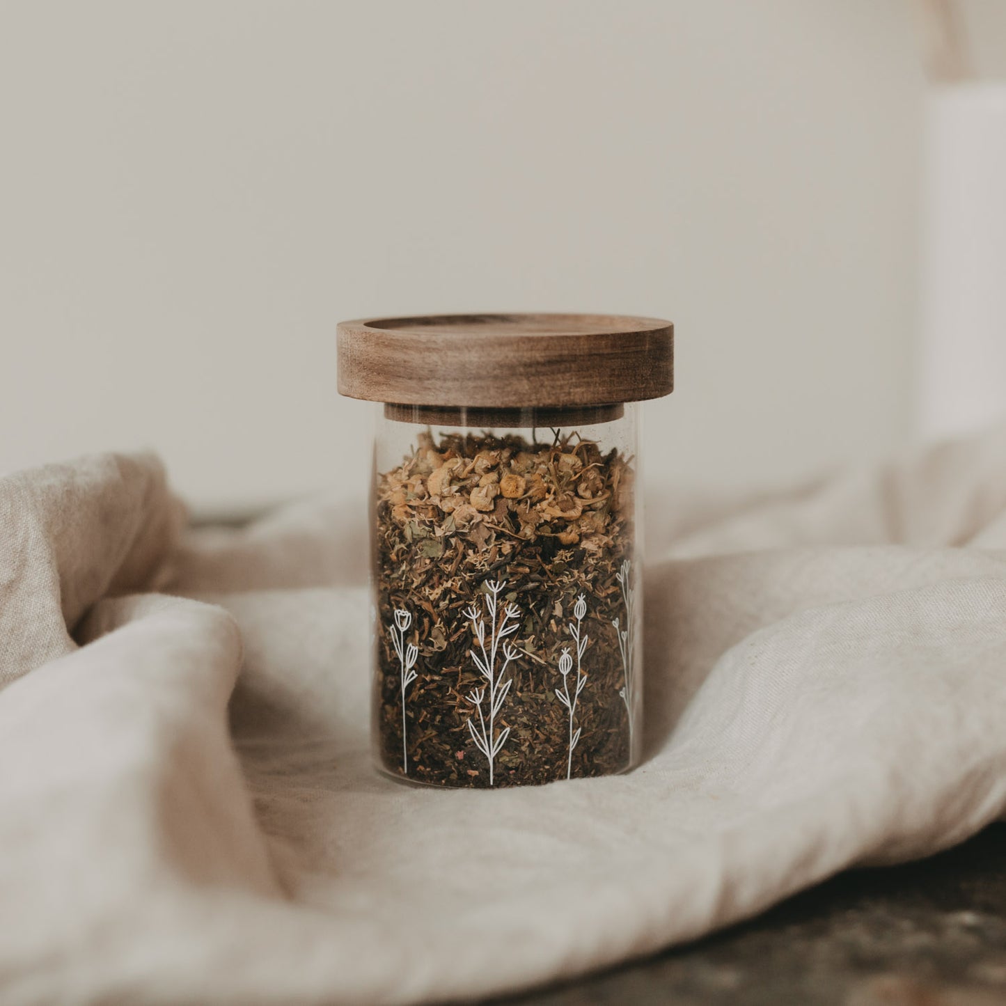 Mini storage jar flower meadow 9cm (VE = 8 pcs)