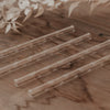 Pailles en forme de cœur en verre 13cm par lot de 4 (VE = 10 lots)