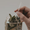 Smiley glass straws 20cm in 4-piece set (VE = 10 sets)