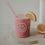 Pailles torsadées en verre 20cm rose par lot de 4 (VE = 10 lots)