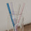 Pailles torsadées en verre 20cm rose par lot de 4 (VE = 10 lots)